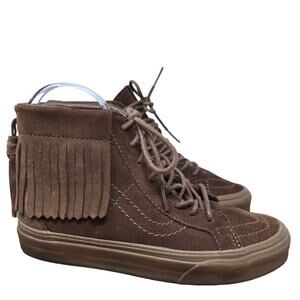 Van's Air Plus Leather Suede Fringes Booties Women 5.5 Men 4.0